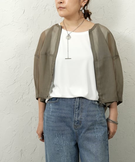 Sheer ZIP blouson【ラスト1点】