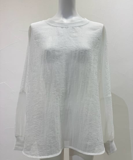 【cyan_tokyo】　ご予約 シアーリップルリブTOPS