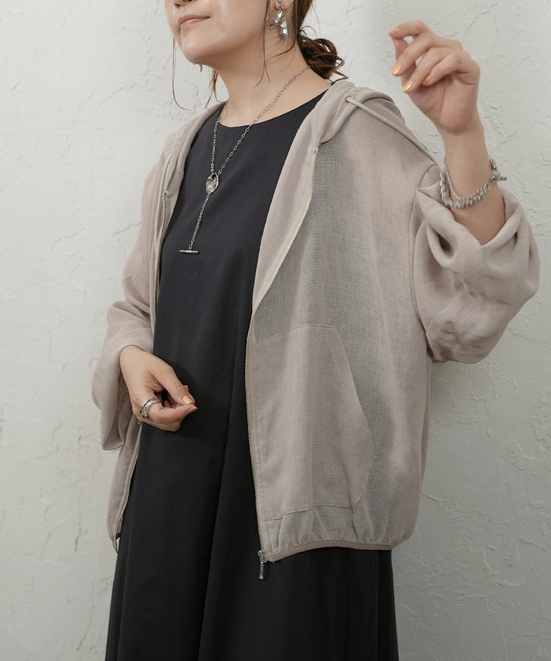 Zip foodie cardigan【beigeラスト2点】 | select shop L
