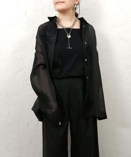 Sheer embroidery shirt【ラスト2点】