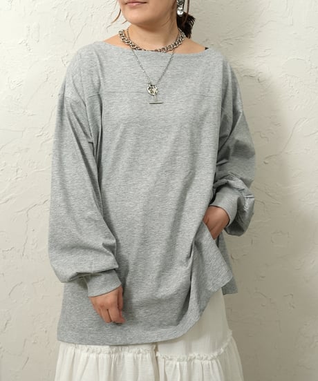 Boat neck　long tee
