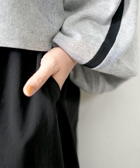 Stretch chiffon volume pants