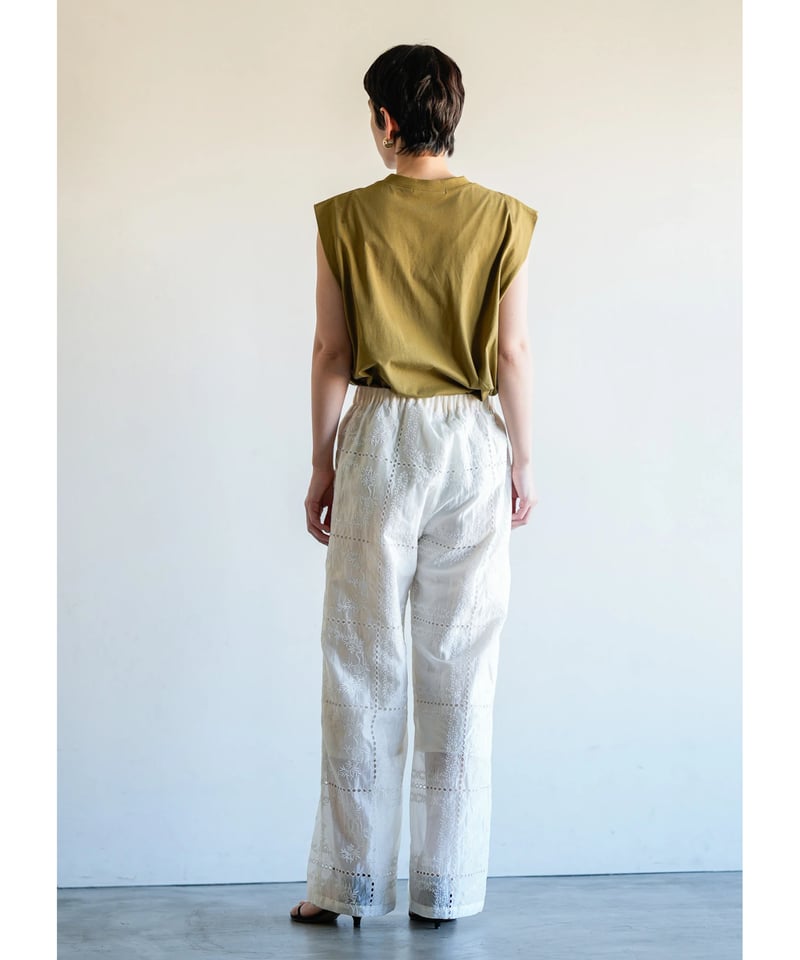 Lallia Mu】 ご予約 サイドベンツレースパンツ | select shop Liren