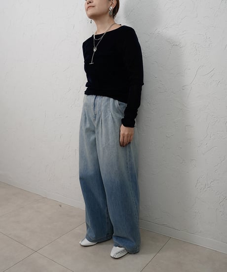 【CYAN TOKYO×Liren別注size】 Gradation Wide Denim Pants