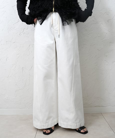 Curve switching drawst  waist   denim pants 【ラスト1点】