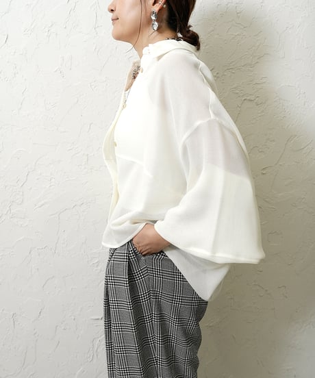 Mesh shirt【White,beigeラスト1点】