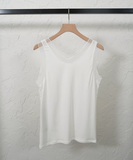 ご予約　再再再販！sheer switching tank