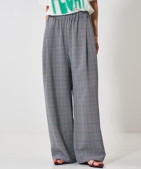【YENN】　ご予約　再販　PLAID TUCK EASY PT