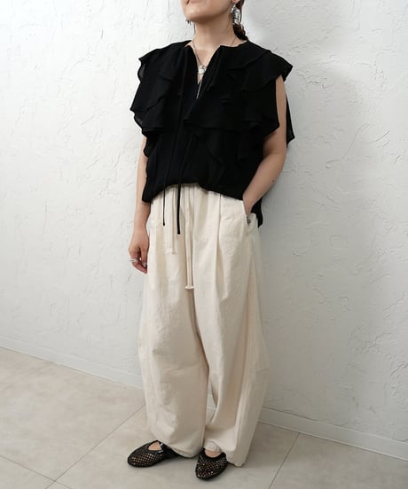 Cotton yoryu frill blouse【ラスト2点】