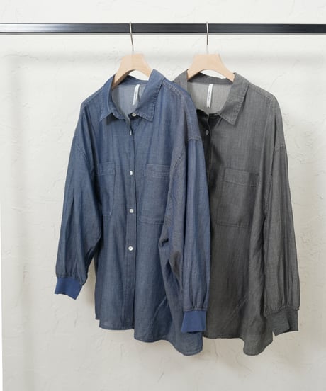 Sheer denim snap button　shirt【残り僅か！】
