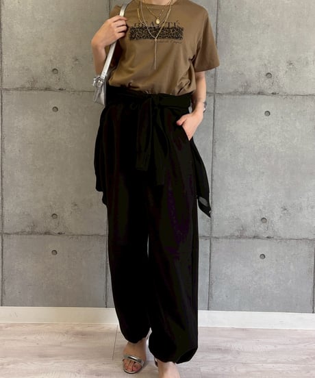 【ROSIEE】　ご予約  レオパードチュール重ねTシャツ