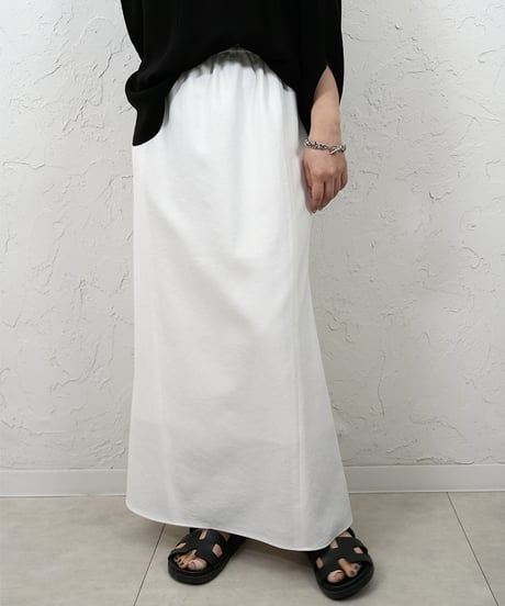 Linen blend soft flare skirt