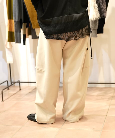 【Lallia Mu】　ご予約  ボンディングジャージーカーブパンツ
