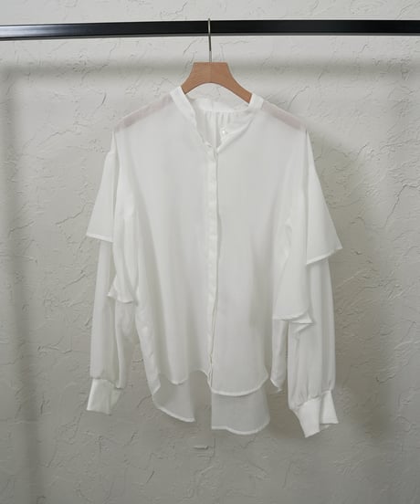 Sleeve frill  blouse【whiteラスト1点】