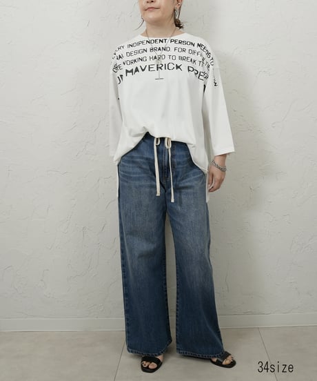 Liren別注size　再再販！ご予約　Draw string loose denim