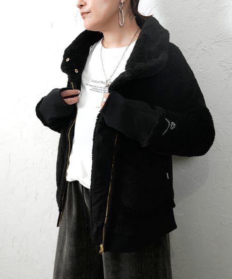 【MAISON MAVERICK PRESENTS】ご予約 大ヒット！ Hight-Neck Zipup Boa