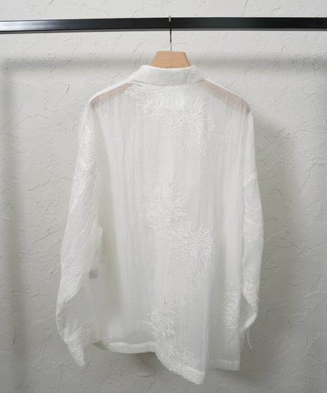 Sheer embroidery shirt【ラスト2点】