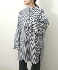 Stripe　skipper　long shirt