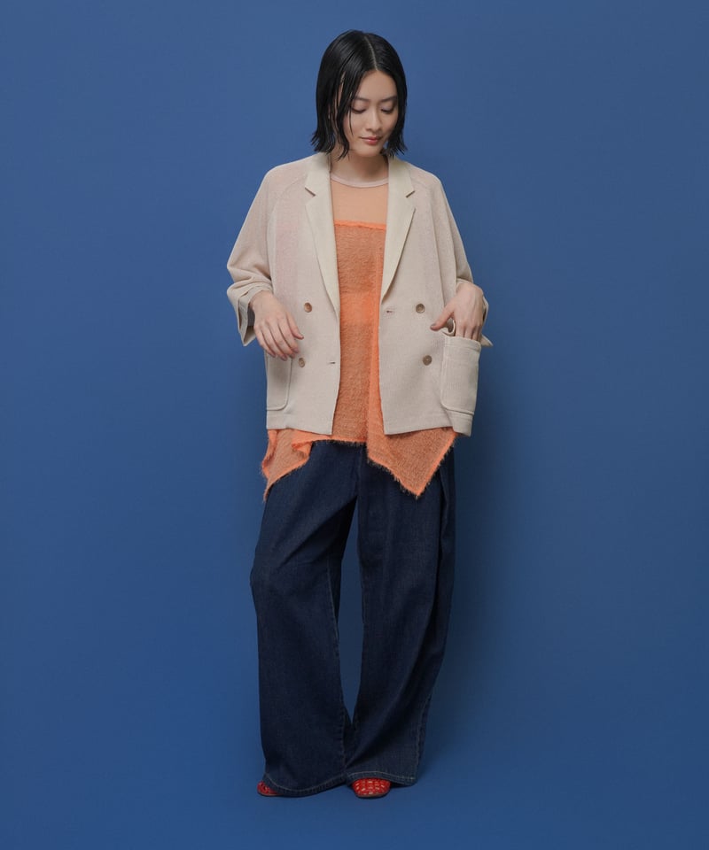 CYAN tokyo】 ご予約 ニットライクメッシュWジャケット | select sho