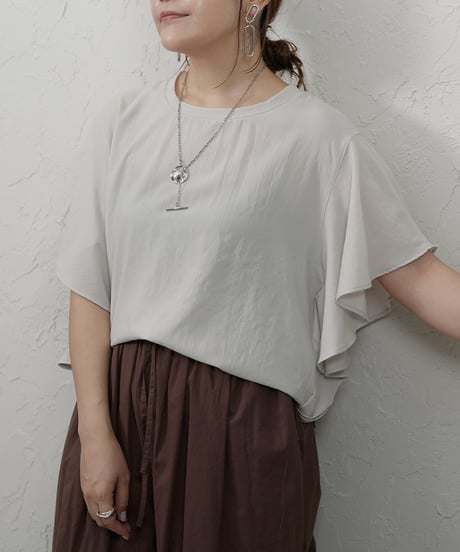 Georgette　frill blouse