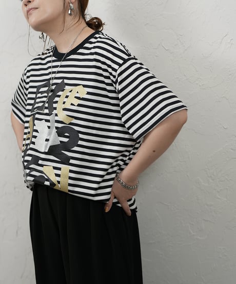 Randam foil print logo t  ラスト1点！