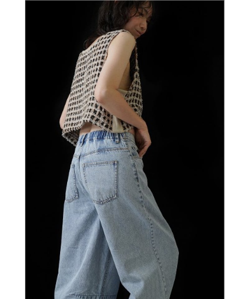 CYAN TOKYO フリンジツイードベスト CYAN tokyo】 ご予約 フリンジツイードリブベスト | select shop