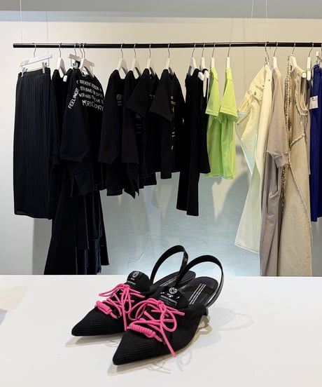 【MAISON MAVERICK PRESENTS】　ご予約  Knit Lace-Up Sneaker Heel