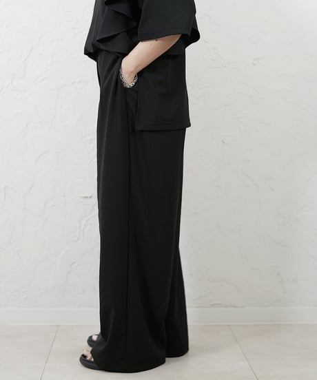 Stretch　georgette relaxpants【beigeラスト1点】