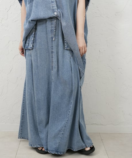 Tencel denim work skirt【ラスト1点】