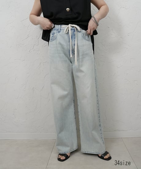 Liren別注size　再再販！ご予約　Draw string loose denim