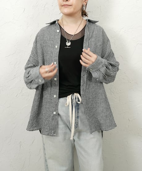 French linen 2WAY SHIRT