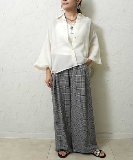 Mesh shirt【White,beigeラスト1点】