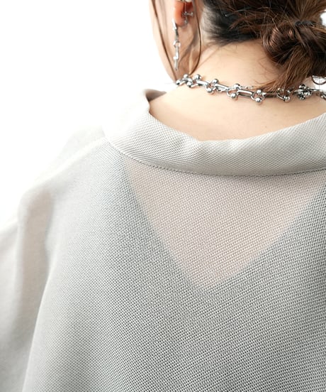 Mesh shirt【White,beigeラスト1点】