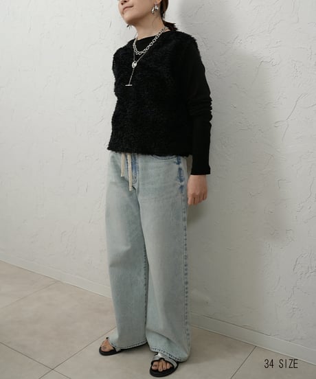Liren別注size　再再販！ご予約　Draw string loose denim
