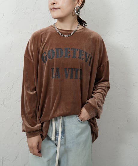 Logo  print velor　TOPS【ラスト1点】