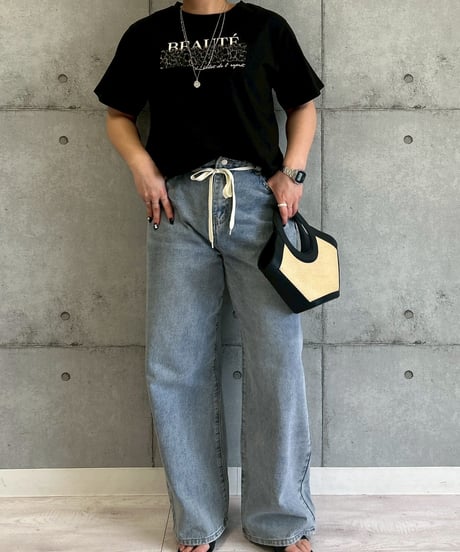 【ROSIEE】　ご予約  レオパードチュール重ねTシャツ