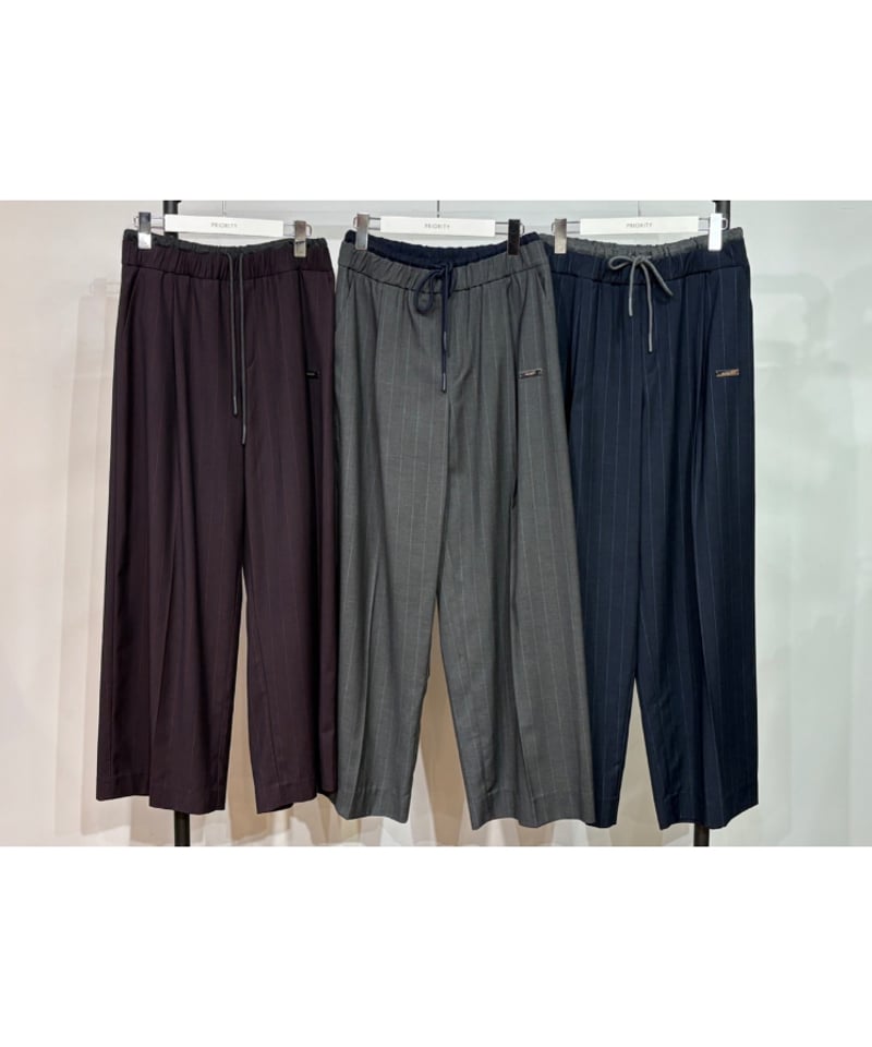PRIORITY】 ご予約 Wウエストストライプパンツ | select shop Liren
