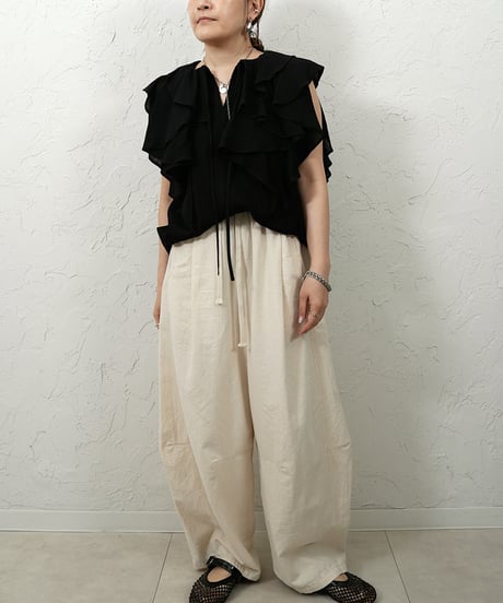 Cotton yoryu frill blouse【ラスト2点】