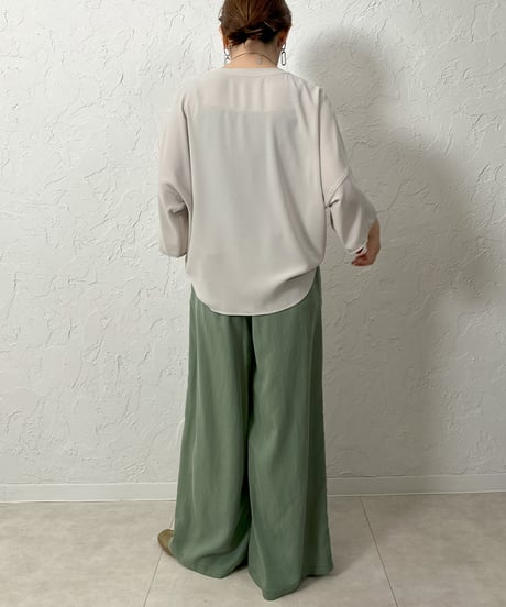 Powder georgette halfsleeve pullover【ラスト1点】