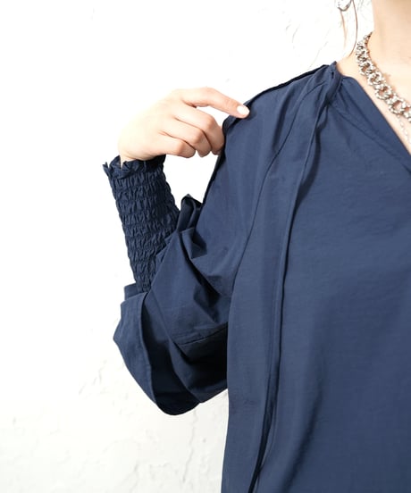 Shirring cuffs　tunic shirt【ラスト2点】
