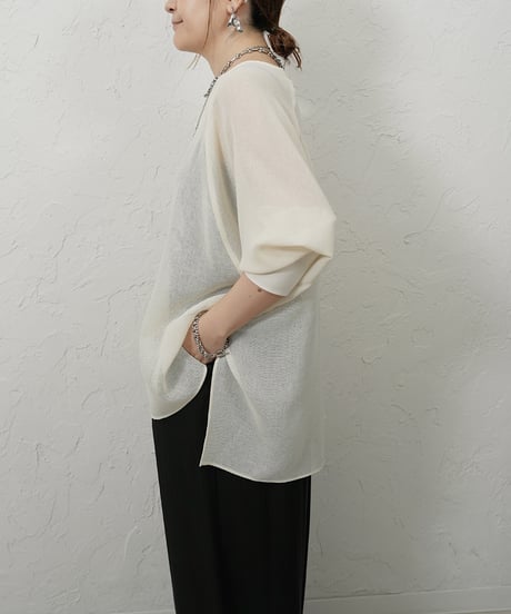Raglan sleeve loose tops【blackラスト1点】