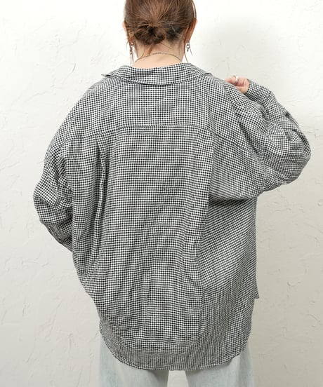 French linen 2WAY SHIRT