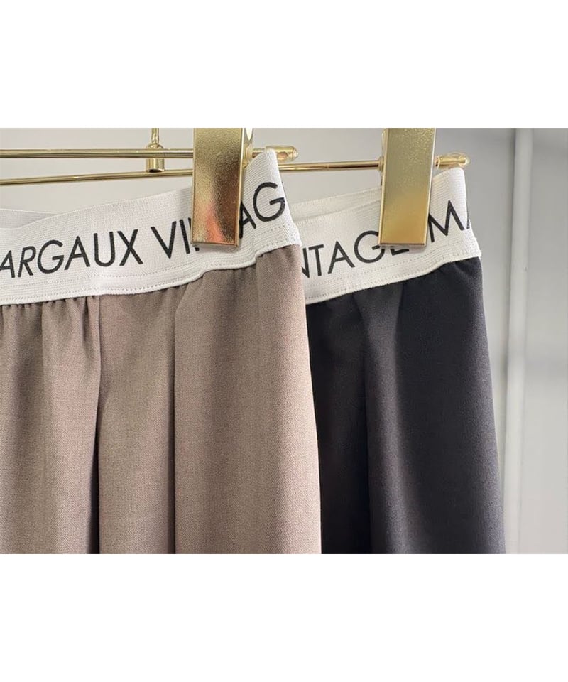 MARGAUX VINTAGE】 ご予約 ロゴウエストタックパンツ | select sh