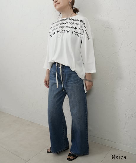 Liren別注size　再再販！ご予約　Draw string loose denim