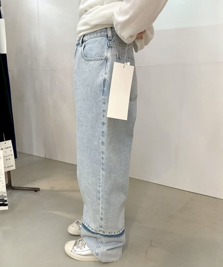 【cafune】ご予約  remake like wide denim pants