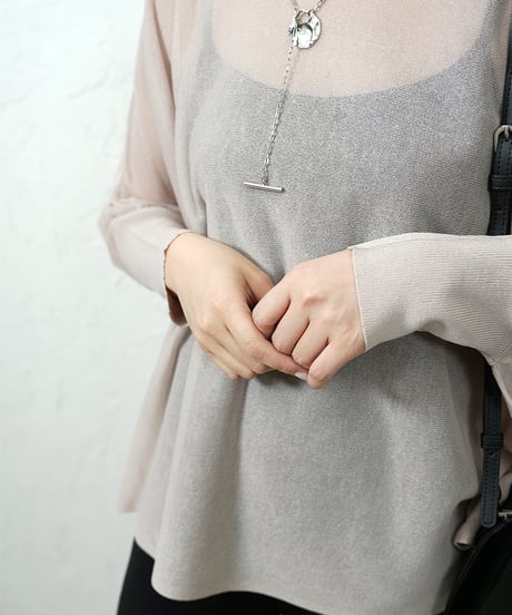 Sheer dolman knit