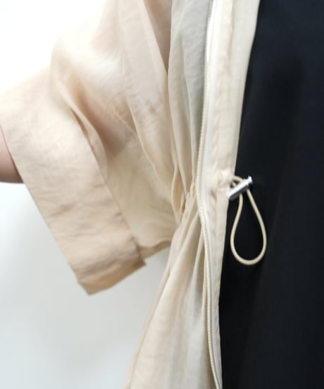 ZIP sheer flare cardigan