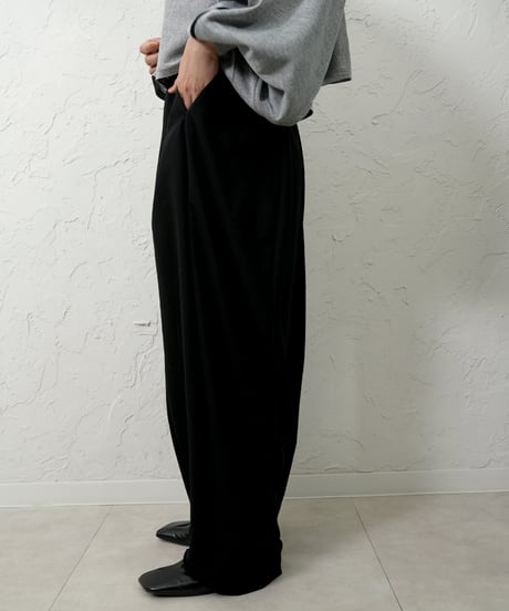 Stretch chiffon volume pants