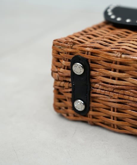 MIRO studs split rattan×leather bag【ラスト1点】