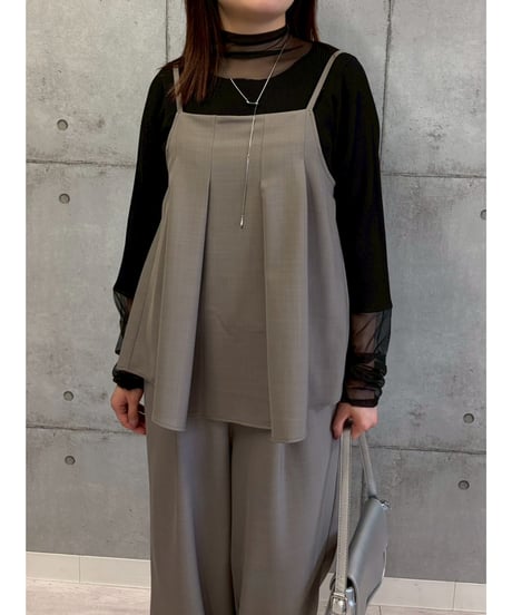 【ROSIEE】　ご予約  Liren別注カラー　シアーチュールドッキングKnit